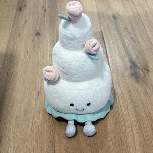Plush White & Pink Tiered Cake Stuffed Toy - Brand